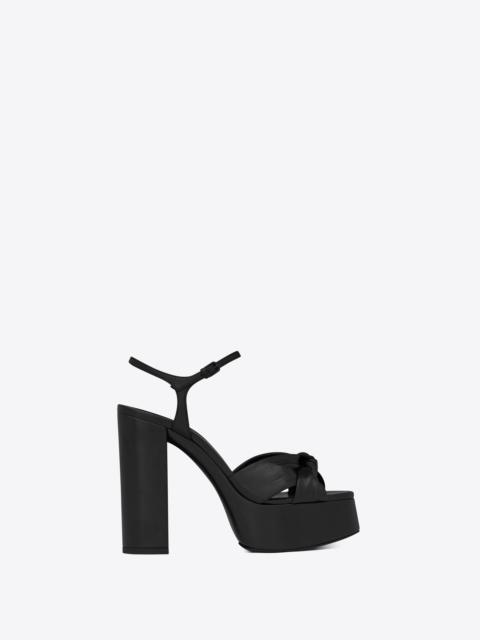 SAINT LAURENT bianca platform sandals in smooth leather