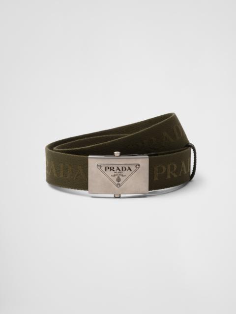 Prada Woven cotton tape belt