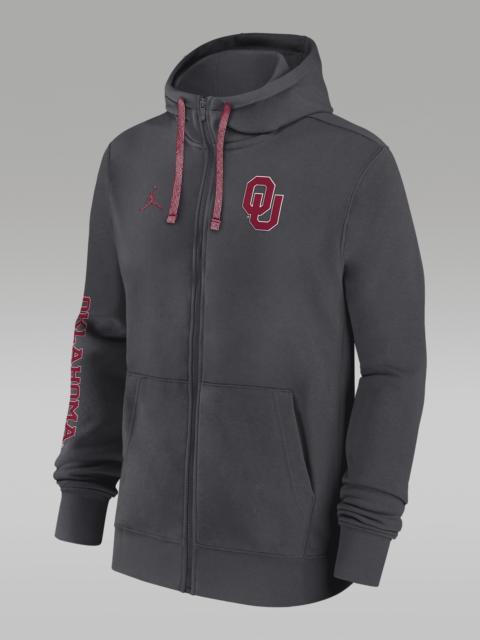 Jordan Oklahoma Sooners Sideline Team Issue Men's Jordan College Full-Zip Hoodie