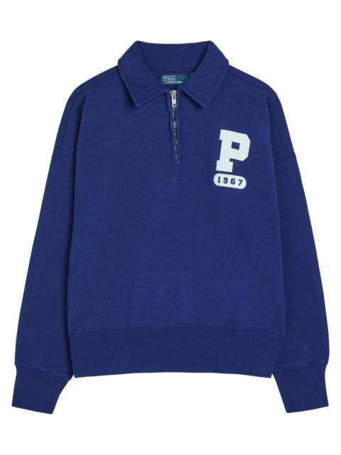 Polo Ralph Lauren Polo Ralph Lauren Logo-print Cropped Cotton-blend Sweatshirt