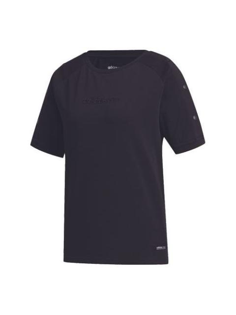 adidas (WMNS) adidas neo SS TEE Sports Short Sleeve Black FN6558