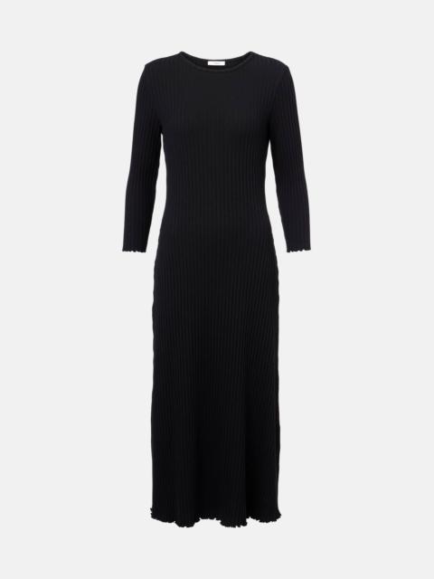 Vince Ribbed-knit cotton-blend maxi dress