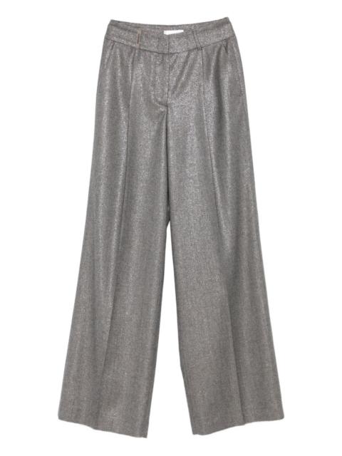 PESERICO metallic-effect pants