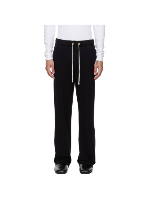 LES TIEN Black French Terry Classic Sweatpants