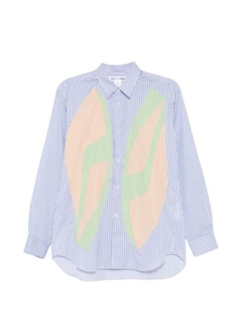Comme des Garçons SHIRT striped patchwork shirt