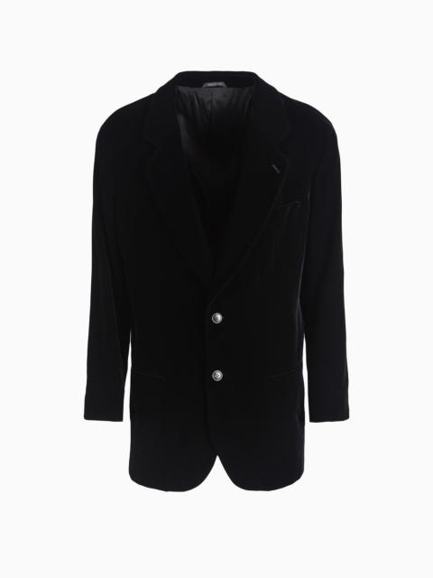 GIORGIO ARMANI Heritage Line single-breasted velvet jacket