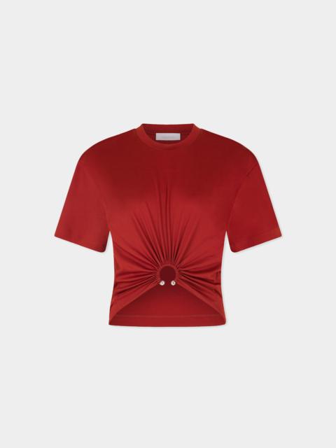 Paco Rabanne TERRACOTTA T-SHIRT WITH PIERCING SIGNATURE