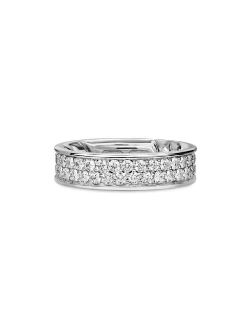 DAVID YURMAN Men's Streamline Band Ring in Sterling Silver - Diamond