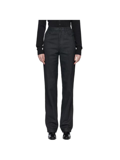 Lemaire Black High Waisted Straight Jeans