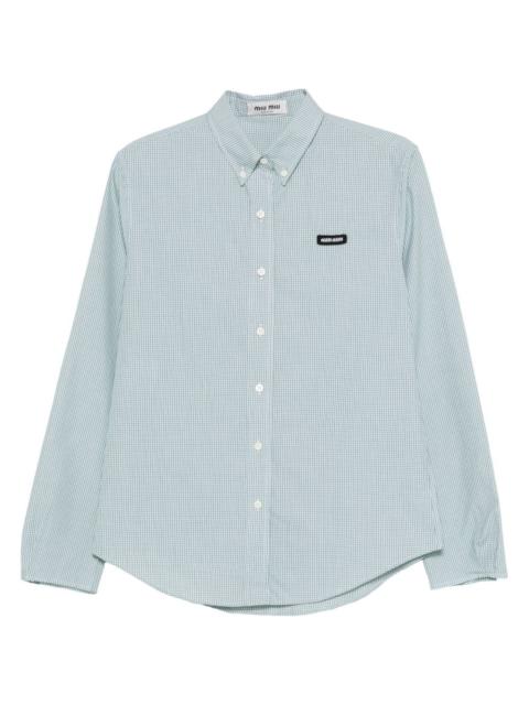 Miu Miu check-pattern buttoned shirt