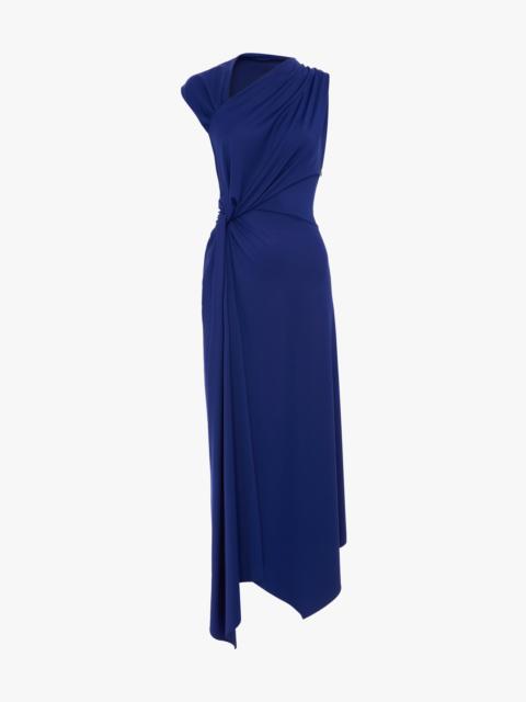 Victoria Beckham Cap Sleeve Midi Dress In Bright Indigo