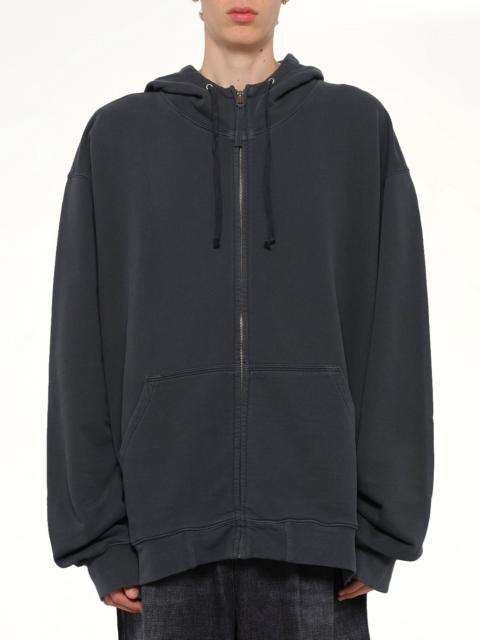 Maison Margiela Lightweight Firm Zip Hoodie in Charcoal