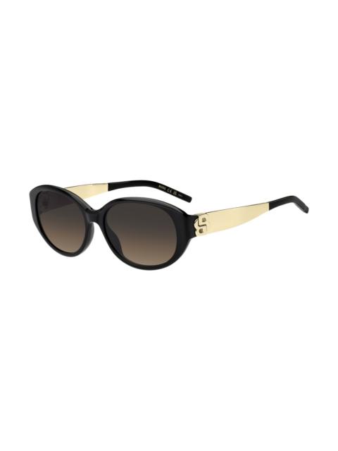 BOSS TWO-TONE SUNGLASSES WITH DOUBLE B MONOGRAMS