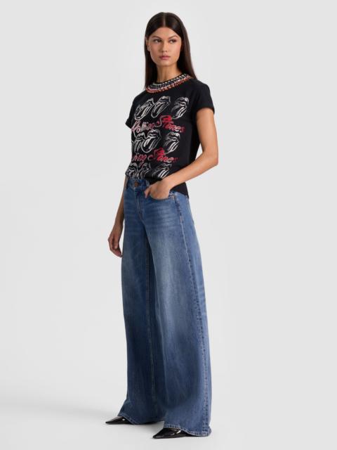 Alice + Olivia MAXIE EMBELLISHED BAND TEE