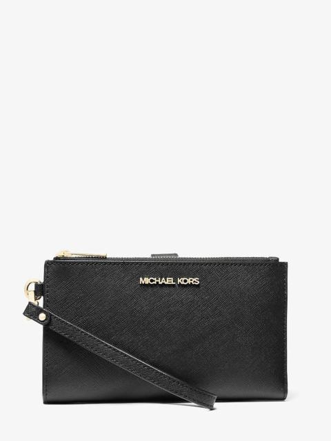 MICHAEL KORS Jet Set Large Leather Smartphone Wristlet Wallet
