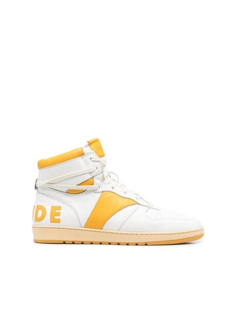 Rhude logo patch high-top sneakers