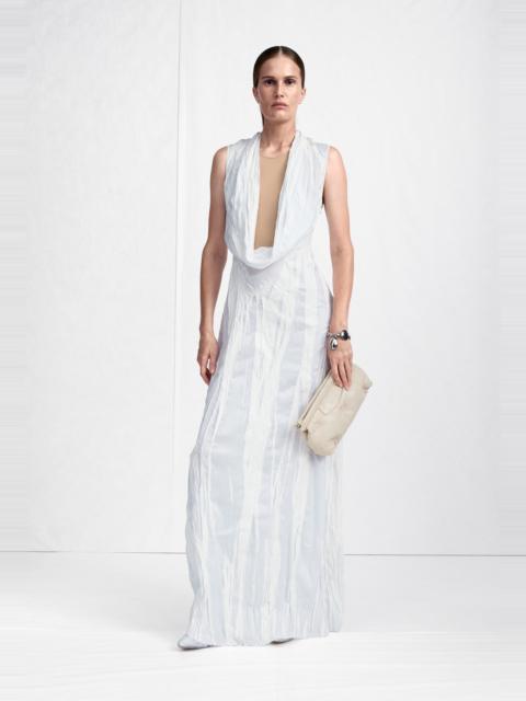 Maison Margiela Cowl-Neck Crinkled Maxi Dress