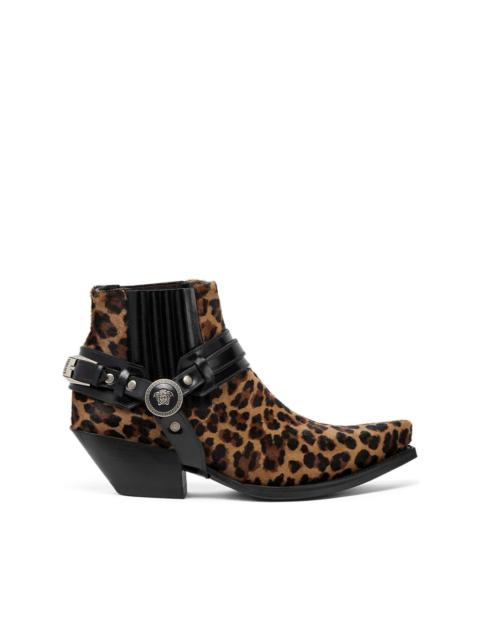 50mm Texano leopard-print ankle boots