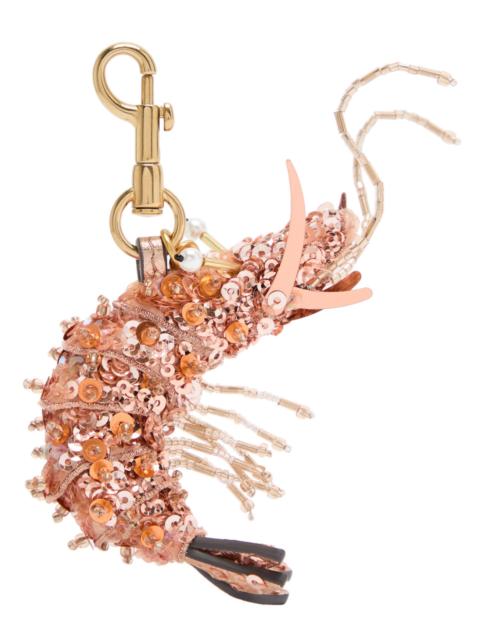 Anya Hindmarch Anya Hindmarch Shrimp Embellished Leather and Satin bag Charm