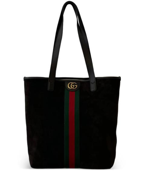 GUCCI Gucci Suede Stripe Tote Bag