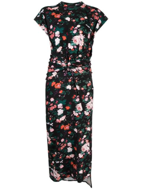 floral-print maxi dress