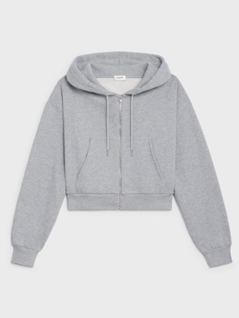CELINE CROPPED CELINE SWEATSHIRT IN COTTON FLEECE