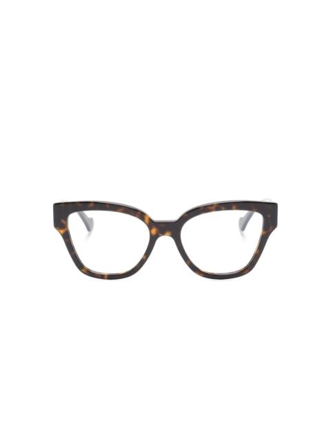 GUCCI tortoiseshell butterfly-frame glasses