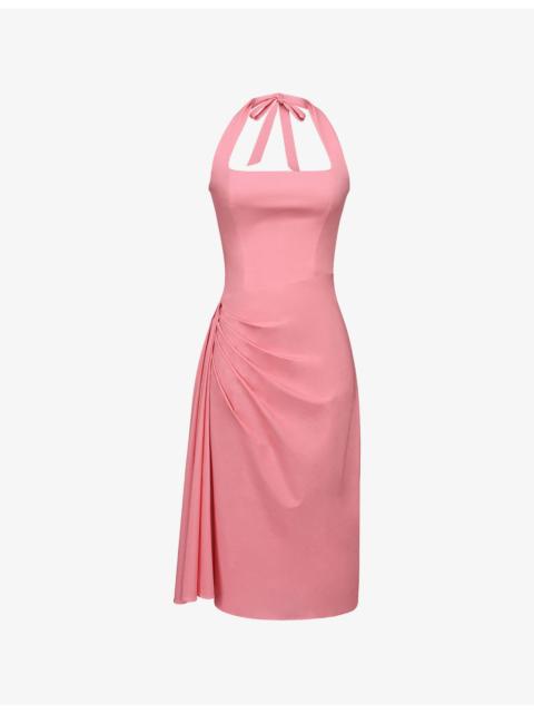 House of CB Tallulah Halterneck Cotton Midi Dress