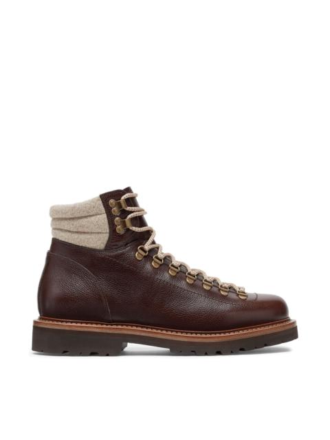 Brunello Cucinelli LACE-UP LEATHER BOOTS