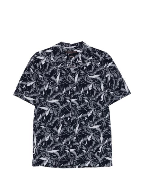 MICHAEL KORS leaf-print short-sleeve shirt