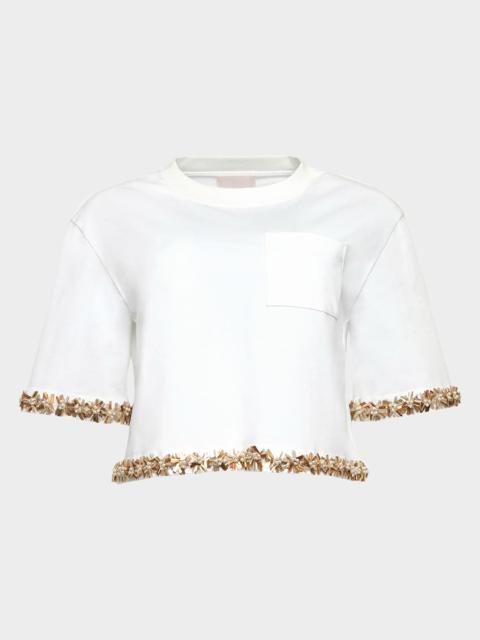 Cinq à Sept Asa Embellished Sunflare Floral Tee