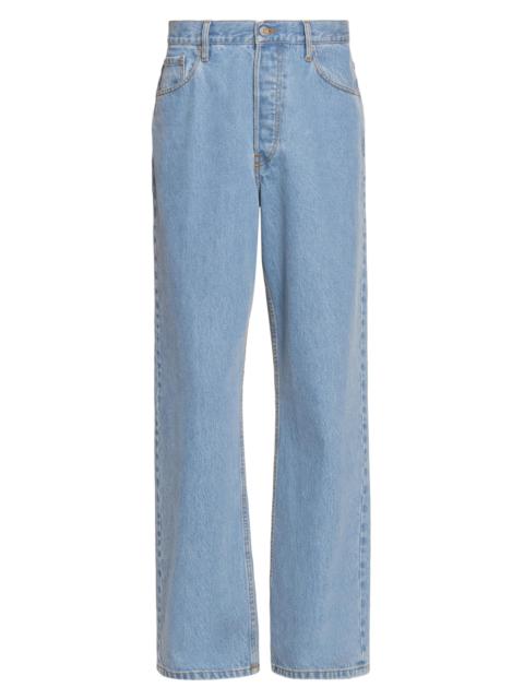 Dries Van Noten Men's Pine Relaxed Wide-Leg Jeans - Light Blue