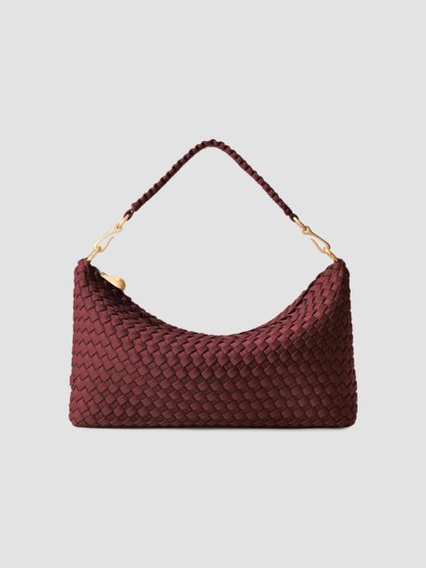 NAGHEDI Women's Porto Small Half-Moon Shoulder Bag - Bordeaux