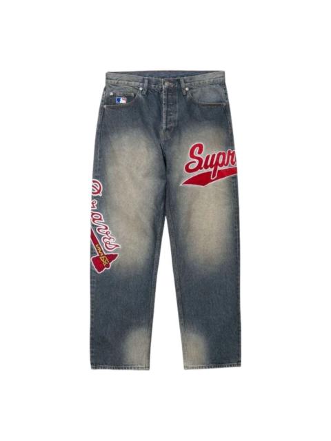 Supreme Supreme x Mitchell & Ness SS26 Atlanta Braves Loose Fit Jean 'Blue' SUP-SS26-283