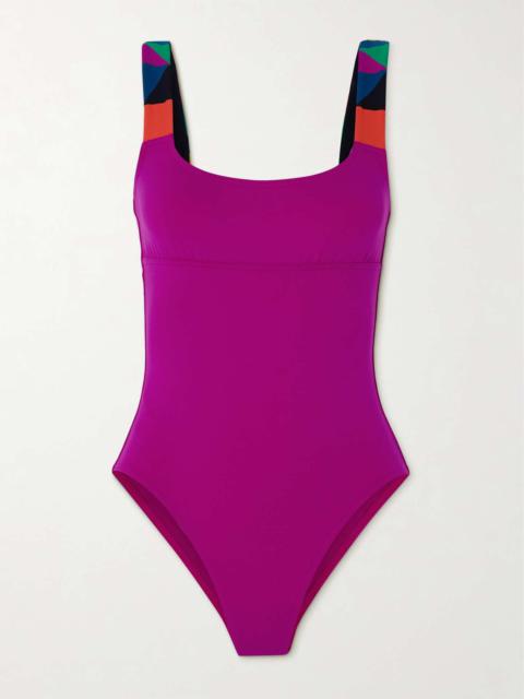 Tempo patchwork swimsuit