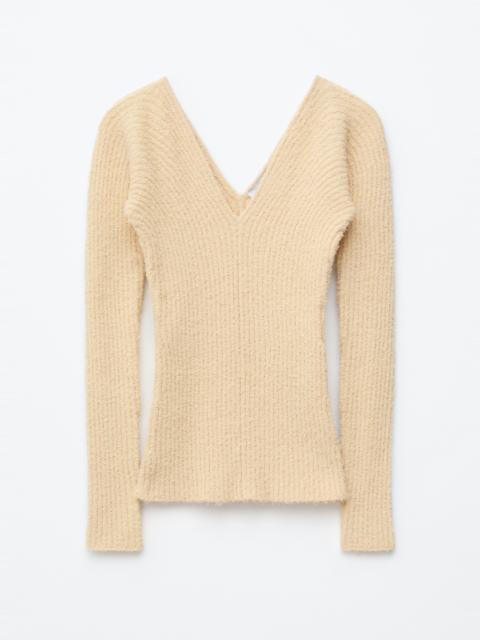 & Other Stories Rib-Knit V-Neck Top