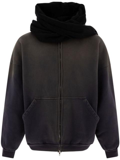 BALENCIAGA scarf-detail hoodie