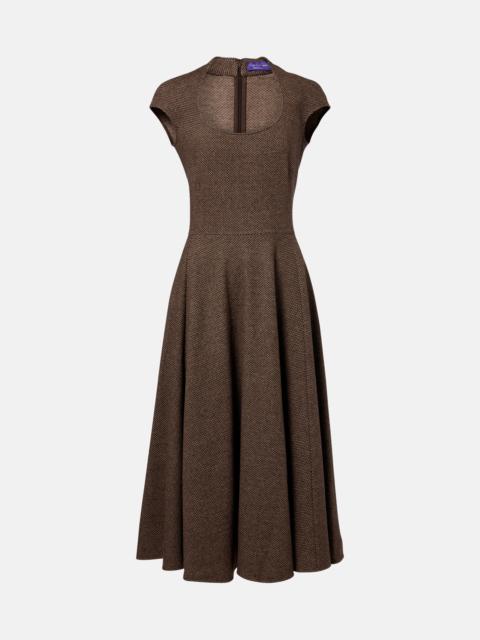 Ralph Lauren Maisey wool, silk, and cashmere midi dress