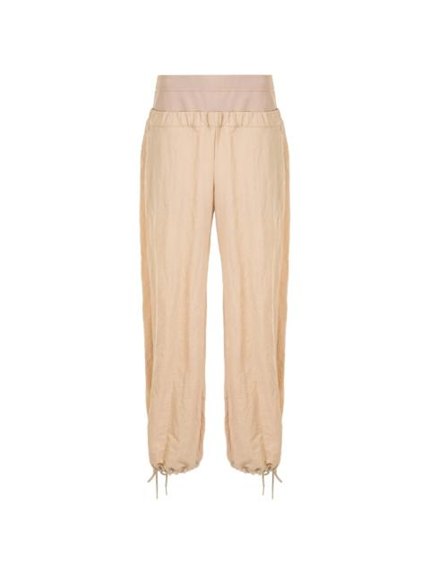 layered waistband trousers