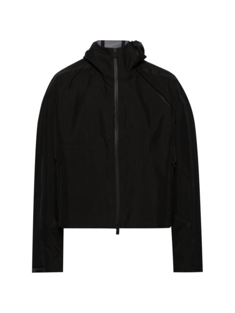 decorative-zips hooded jacket