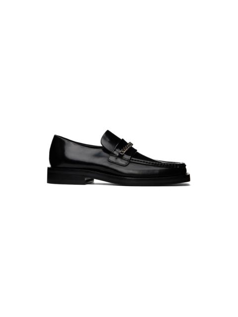 Black Square Toe Loafers