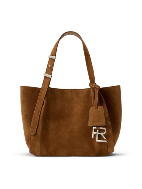 Ralph Lauren Women's Small Logo Suede Tote Bag - Nutmeg