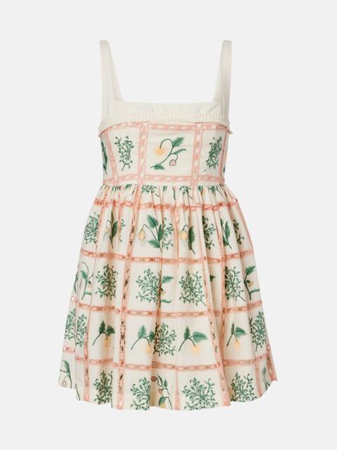 Agua by Agua Bendita Barbara embroidered cotton minidress