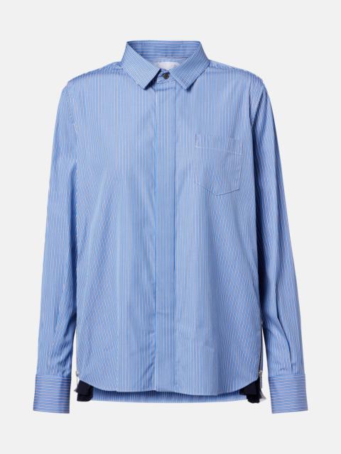sacai Paneled poplin shirt
