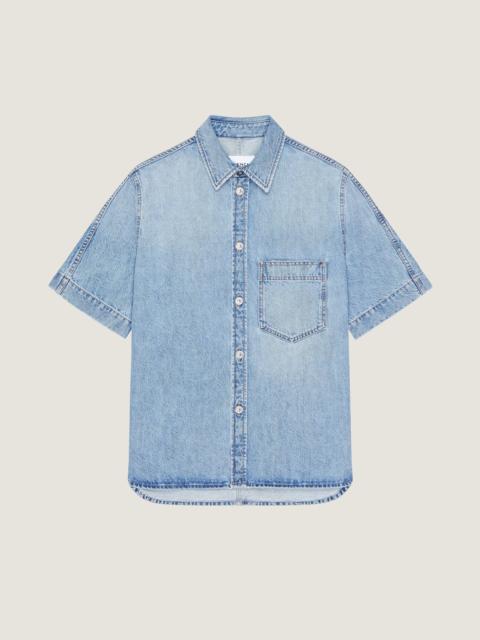 Givenchy COUTURE SEAM SHIRT IN LIGHT BLUE DENIM