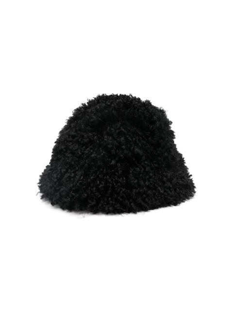 faux-fur bucket hat