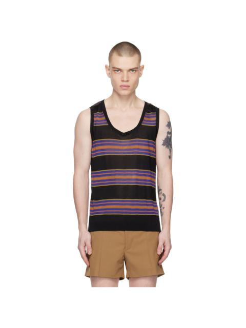 Black Striped Tank Top