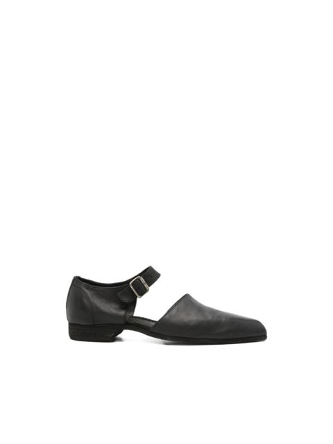 Guidi buckle-strap cut-out ballet flat