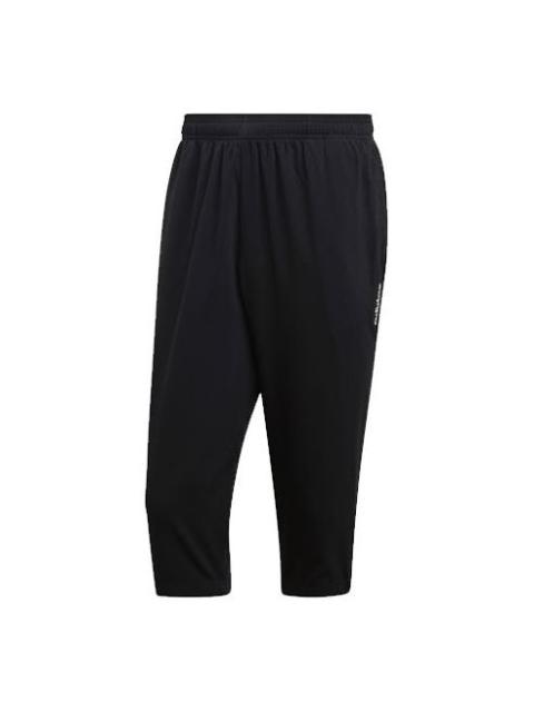 Men's adidas E Pln 3/4 Wvn Woven Cone Training Running Sports Cropped Pants/Trousers Black DQ3107