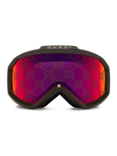 Gucci Ssima Mirrored Mask Injection Ski Goggles Weiss